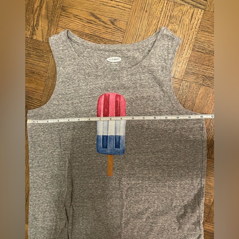 NWOT Popsicle Graphic Gray Tank Top - Picture 6 of 7